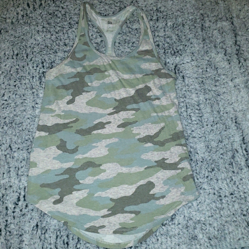 Camouflage racerback tank top